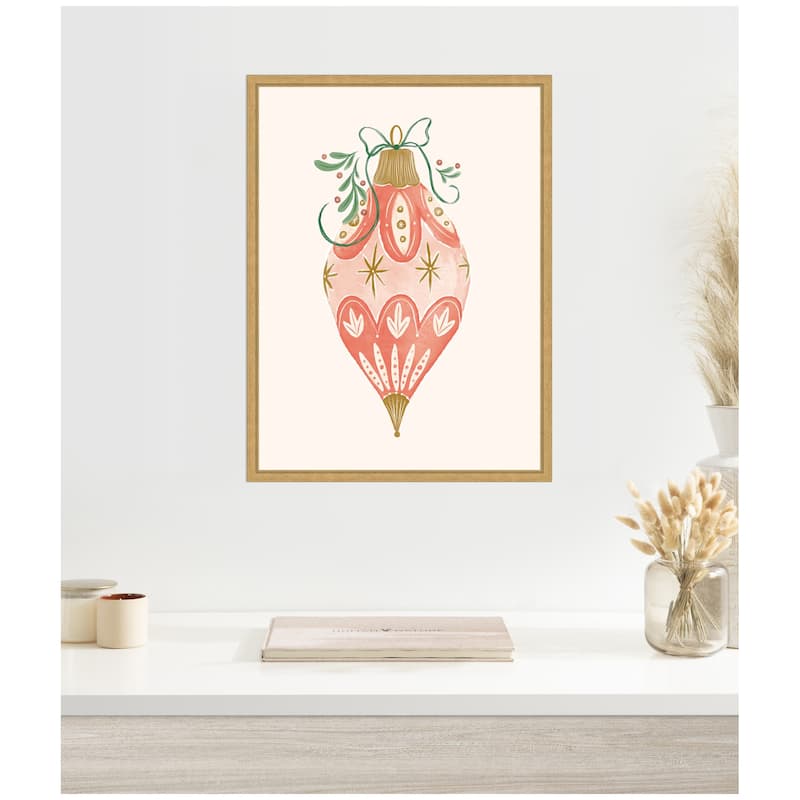 Kate and Laurel Sylvie Framed Canvas Holiday Ornament Collection 1 by Jill Labieniec