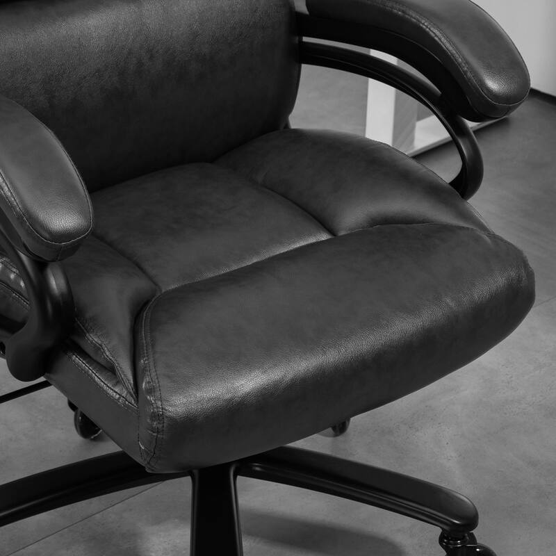PU Leather Office Chair for Big and Tall - 400 lb Capacity, Extra Wide Seating, Pocket Spring System, Height Adjustable