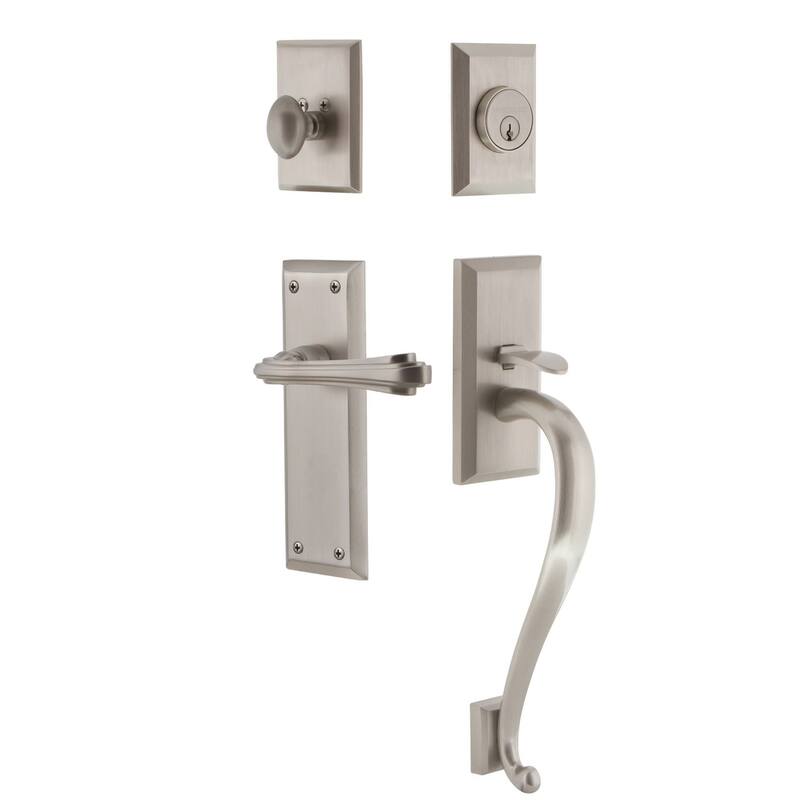 Nostalgic Warehouse New York Left Handed Sectional Single Cylinder - Satin Nickel