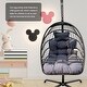 preview thumbnail 19 of 22, Stand Wicker Rattan Patio Basket Swing Egg Chair with C Type Bracket