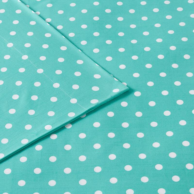 Intelligent Design Polka Dot Printed 100% Cotton Sheet Set