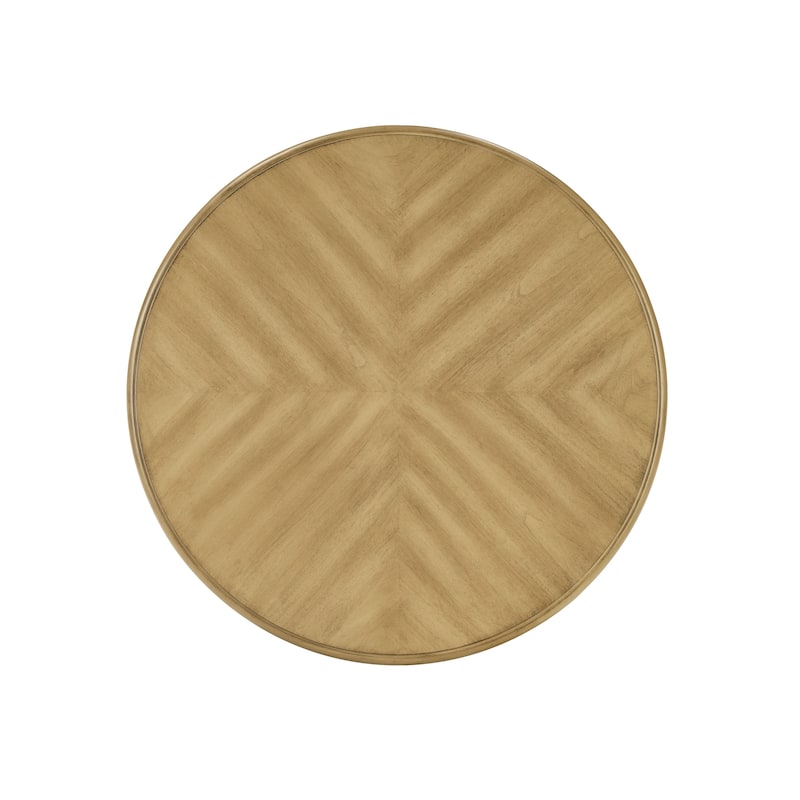 22 Inch Round End Table with Shelf