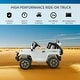 preview thumbnail 4 of 3, Kids Ride-on Car, Off-Road Truck with MP3 Connection, Horn, Steering Wheel, Remote Control, 12V Motor - White