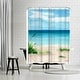 preview thumbnail 1 of 3, Beach Scene No 2 Watercolor by Michelle Mospens - coastal Shower Curtain - Americanflat