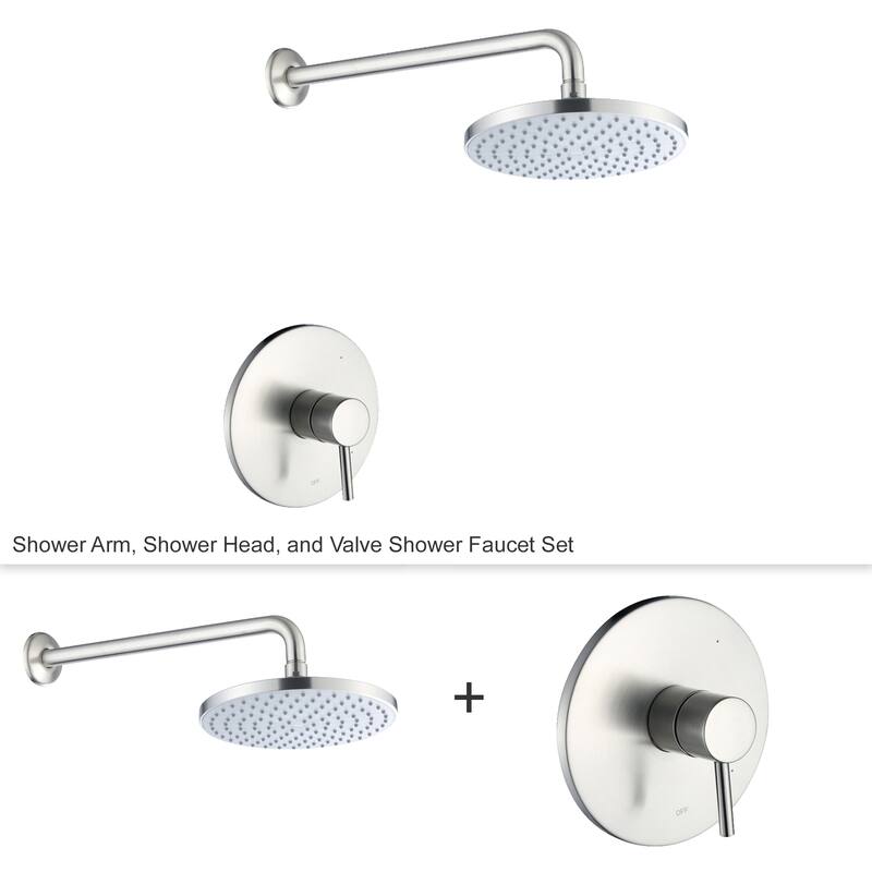 Luxier SS-B01 Single-Handle 1-Spray Shower Faucet with Valve