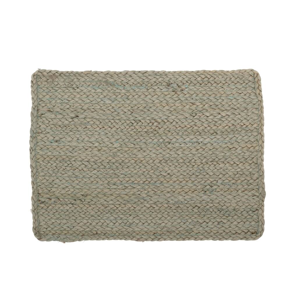 Placemat Jute Rectangular Spray Green-ST