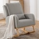 preview thumbnail 6 of 54, HOMYKA 27.5" Wide Rocking Chair for Nursery Gray YM