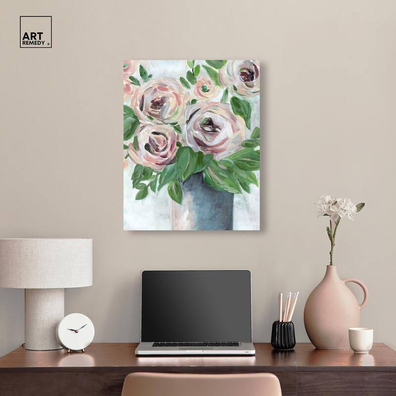 Flowers from my Garden Canvas by Art Remedy, Gallery Wrapped