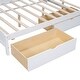 preview thumbnail 8 of 43, USB Ports on L-Shape Storage Headboard Bed Frame, Wooden DayBed Sofa Bed, Wooden Slat Platform Bed with 2 Drawers