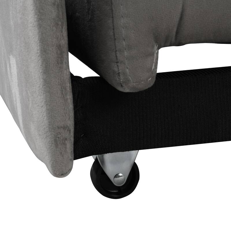 39.8" Single Folding Ottoman Sofa Bed with Adjustable Back and Pillows for Living Room