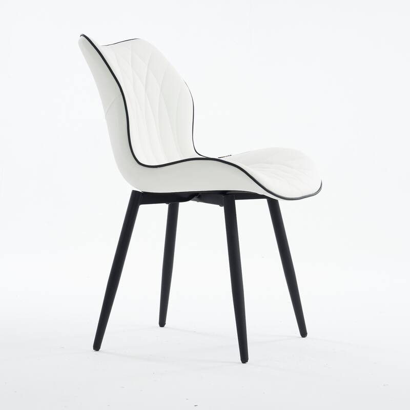 Upholstered Dining Chairs Set of 2, Faux Leather Kitchen Chairs