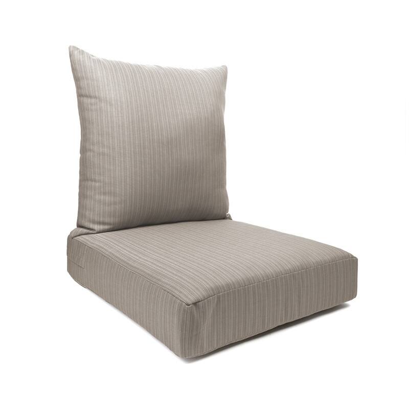Sherry Kline Island Breeze Deep Seat Cushion 23"x24"x5" Seat & 25"x25" Back Cushion - Khaki