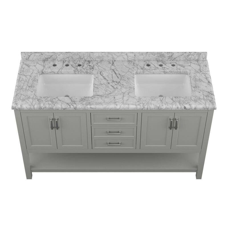 Design Element Affinity 61" Double Sink Vanity