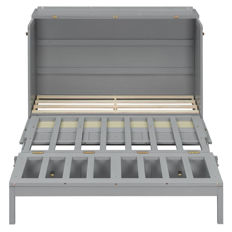 Full Size Murphy Bed with Large Storage Drawers and Space Saving Design