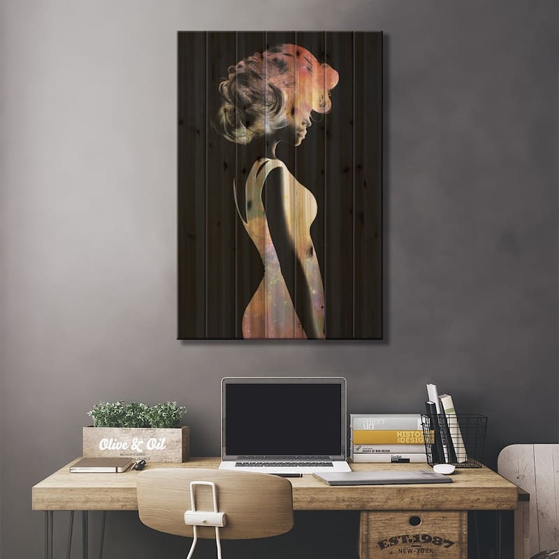 From Above Print On Wood by Dániel Taylor - Multi-Color