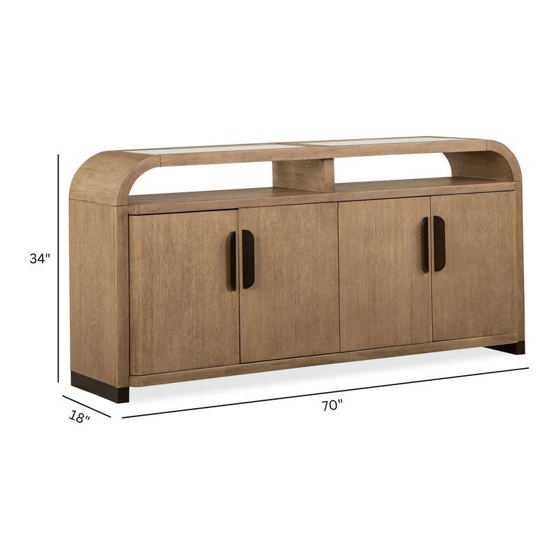 Magnussen Home Tristan Swiss Coffee Sideboard - 70''W x 18''D x 34''H
