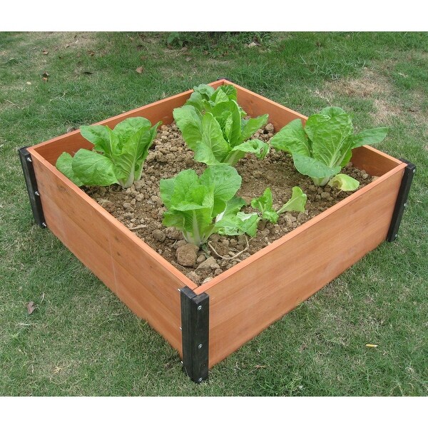 Shop Solid Wood 3-Ft x 3-Ft Raised Garden Bed Planter Box ...