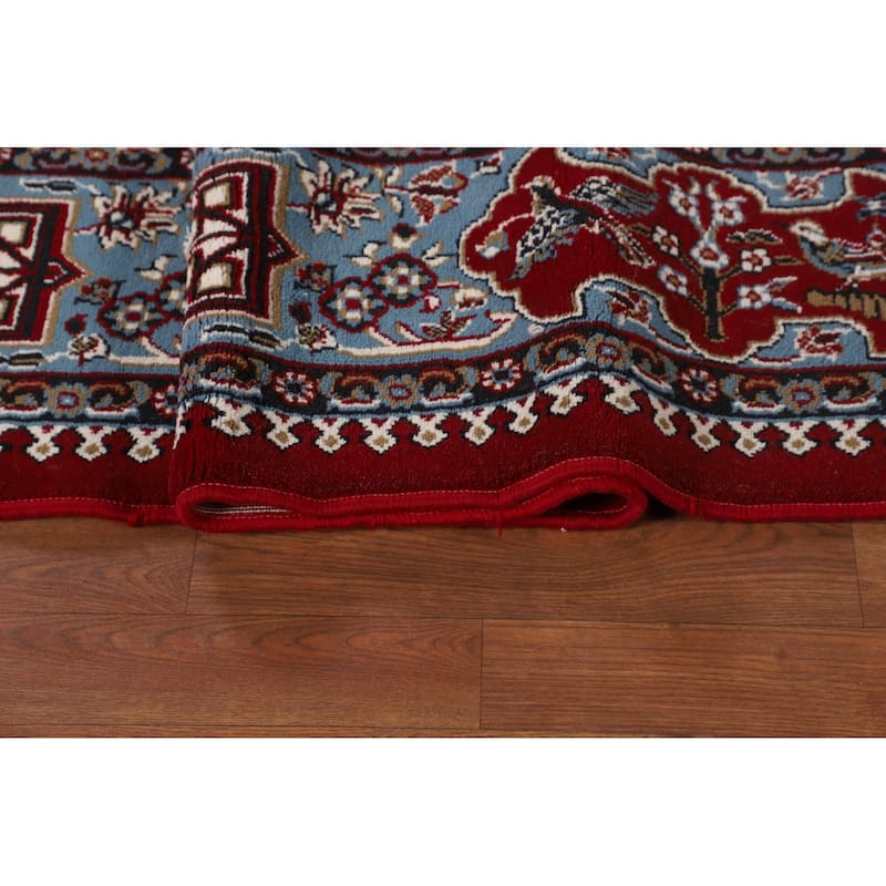 Animal Design Floral Kashan Turkish Area Rug Machine Made Carpet - 9'9" x 12'8"