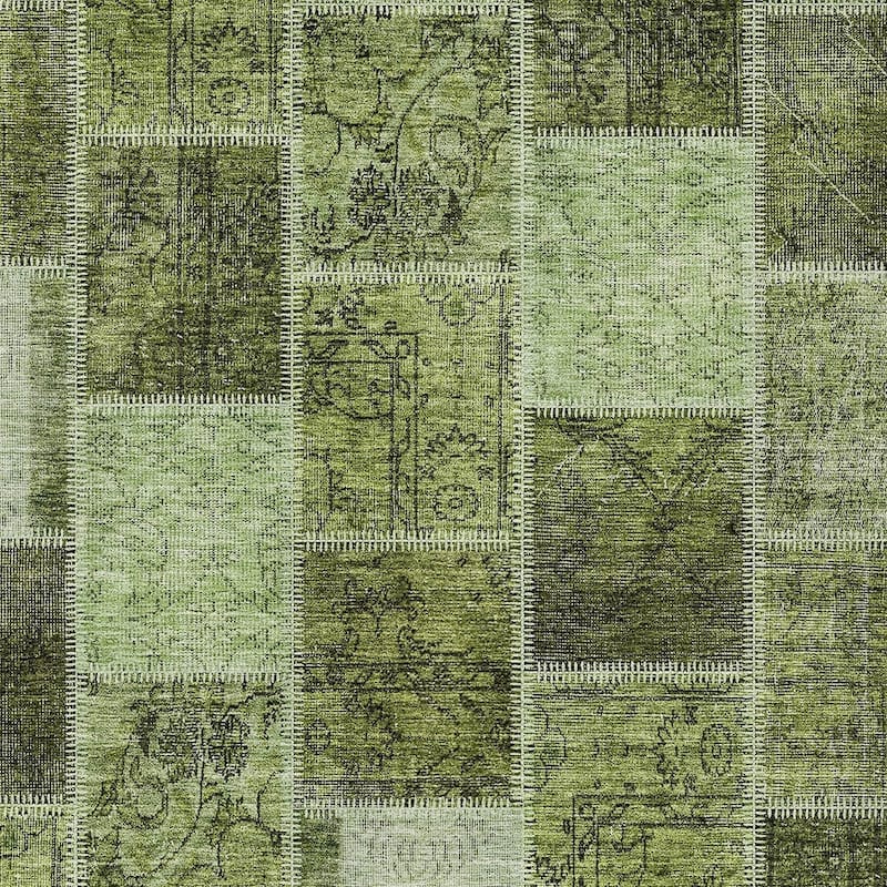 HomeRoots Patchwork Transitional Rectangle Outdoor Rug