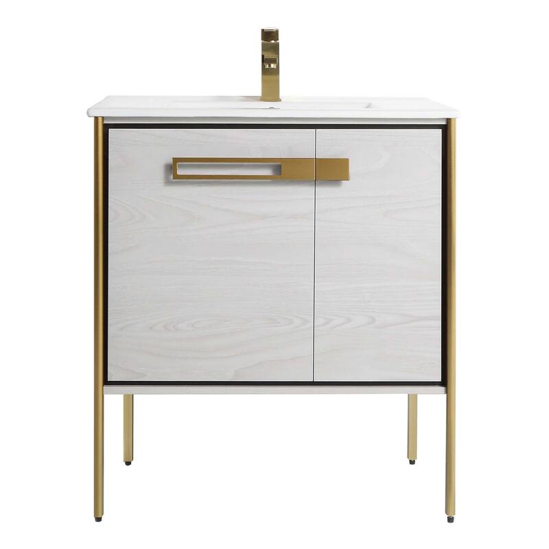 Fine Fixtures Oakville Bathroom Vanity with White Ceramic Sink