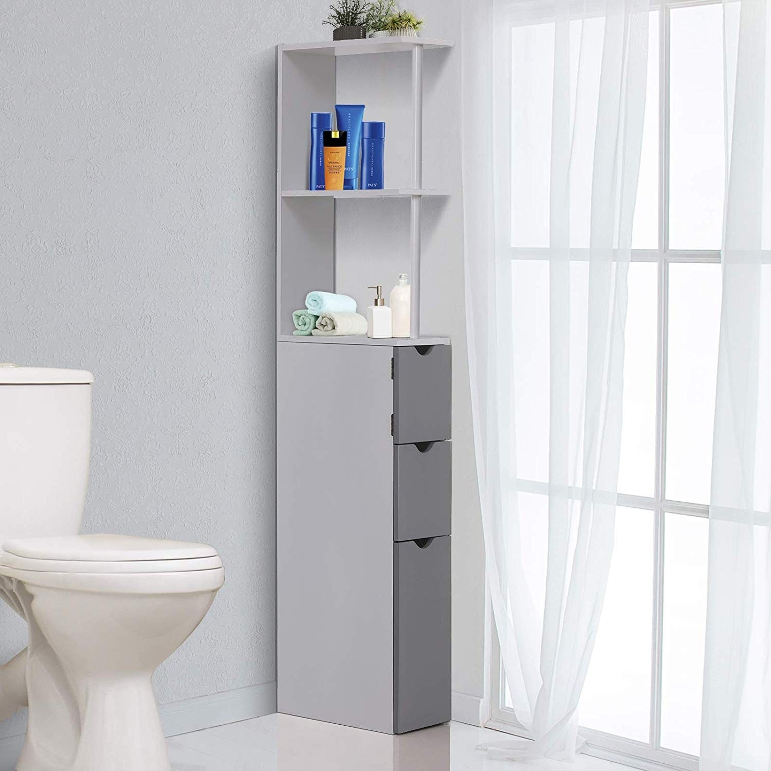 Bathroom Tower Storage Cabinet - 6