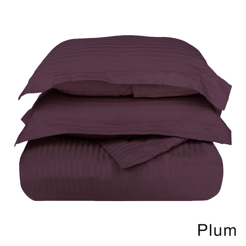 Superior 400 TC Stripe Egyptian Cotton Sateen Duvet Cover Set