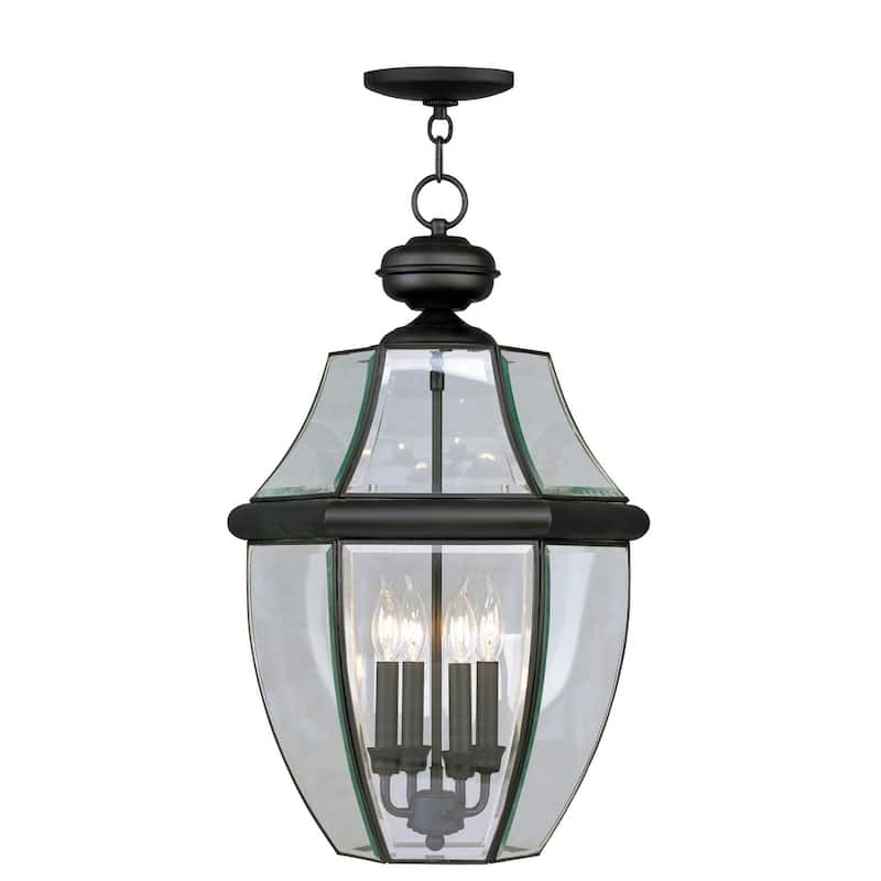 Livex Lighting Monterey 4 Light Outdoor Pendant - Black