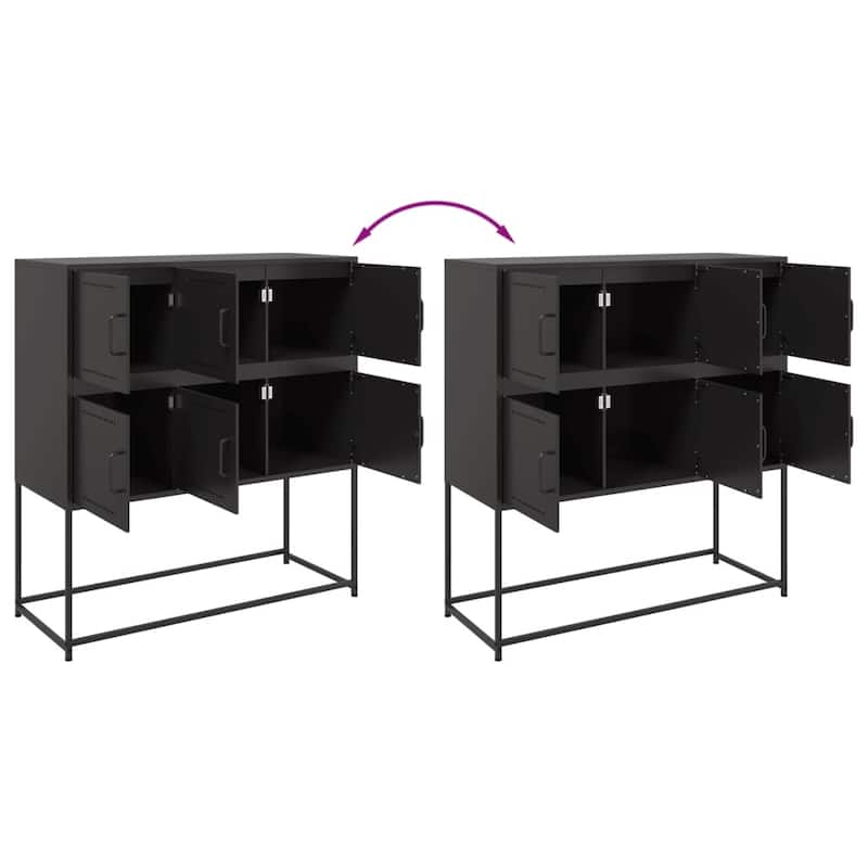 vidaXL Sideboard Storage Cupboard Living Room Furniture Cold-rolled Steel - 15.4 x 39.6 x 42.1