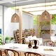 preview thumbnail 7 of 9, Vaxcel Lighting P0404 Nassau 14" Wide Pendant with Woven Rope Shade