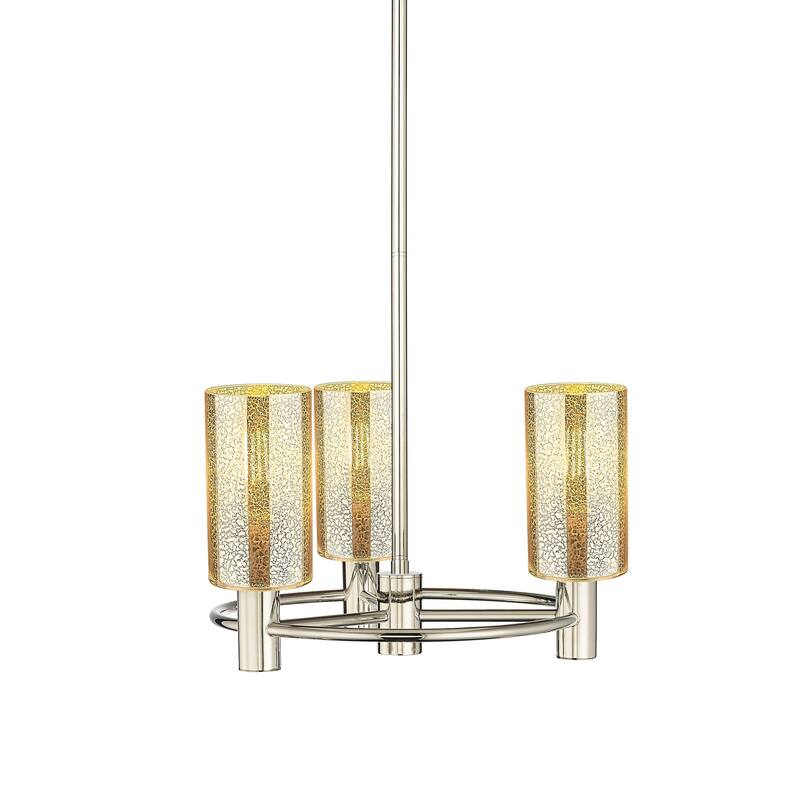 Innovations Lighting 434-3CR-11-18 Crown Point Pendant Crown Point 3 - Polished Nickel / Mercury