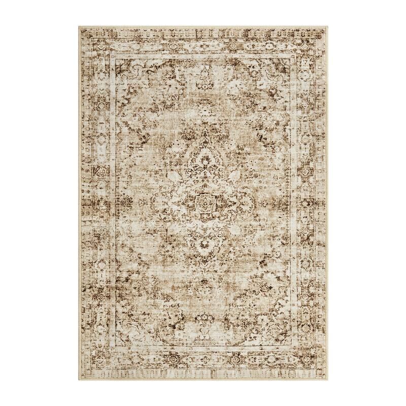 Area Rugs for Living Room Carpets Boho Washable Large Rugs for Bedroom - Beige - 10x13ft
