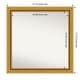 preview thumbnail 108 of 143, Townhouse Gold Framed Non-Beveled Custom Wall Mirror, Bathroom Vanity Mirror Outer Size: 27.75 x 27.75