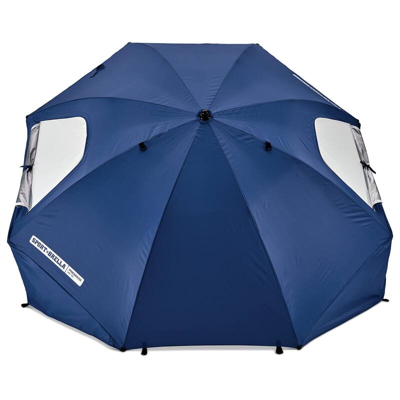 Premiere UPF 50+ Umbrella Shelter for Sun and Rain Protection (8-Foot, Blue)