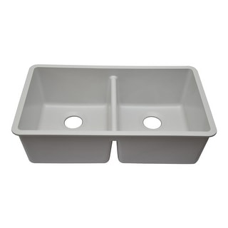 32 Inch Lexicon Platinum Quartz Composite Drop-in Undermount Galaxy White - 19" W x 32" L x 9.75" H