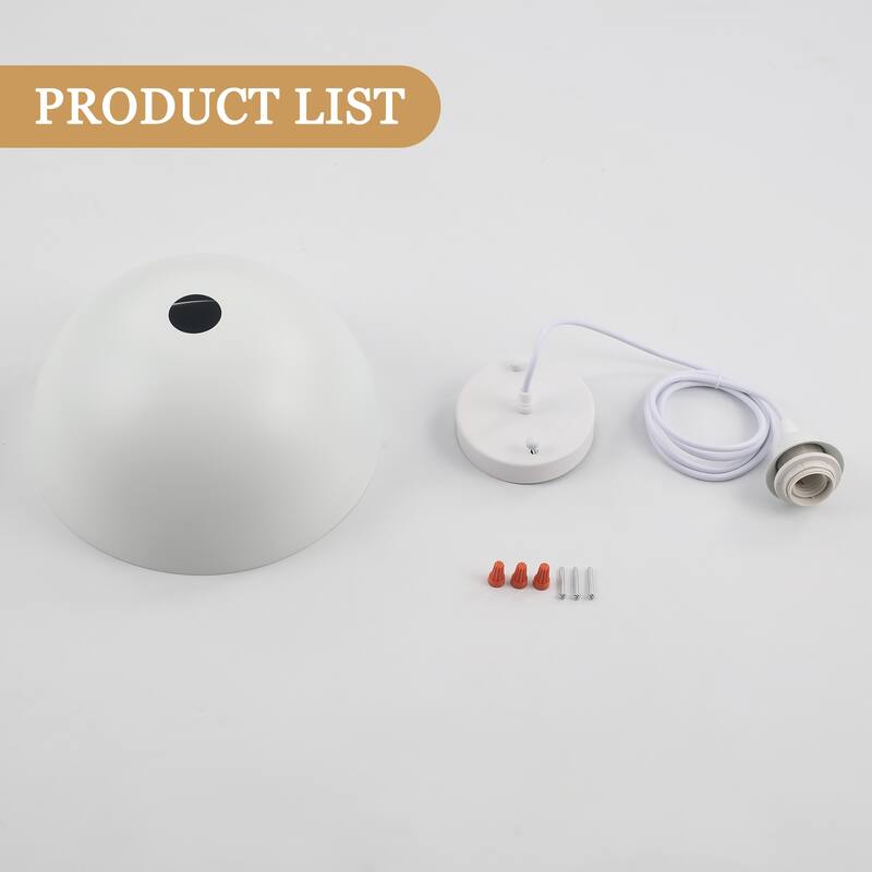 1 - Light 11.8" W Single Dome Pendant for Kitchen Island Dining Room (Set of 3) - W 11.81 in