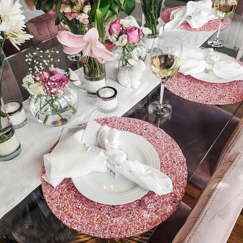 Sparkles Home Rhinestone Geode Napkin Ring Set of 4