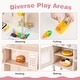 preview thumbnail 6 of 8, Gymax Height Adjustable Play Kitchen Wooden Kitchen Playset w/ Real