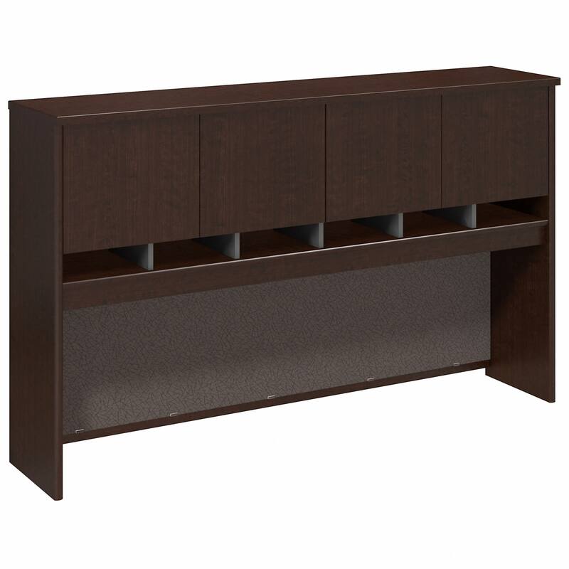 Series C 72W 4 Door Hutch by Bush Business Furniture - Mocha Cherry