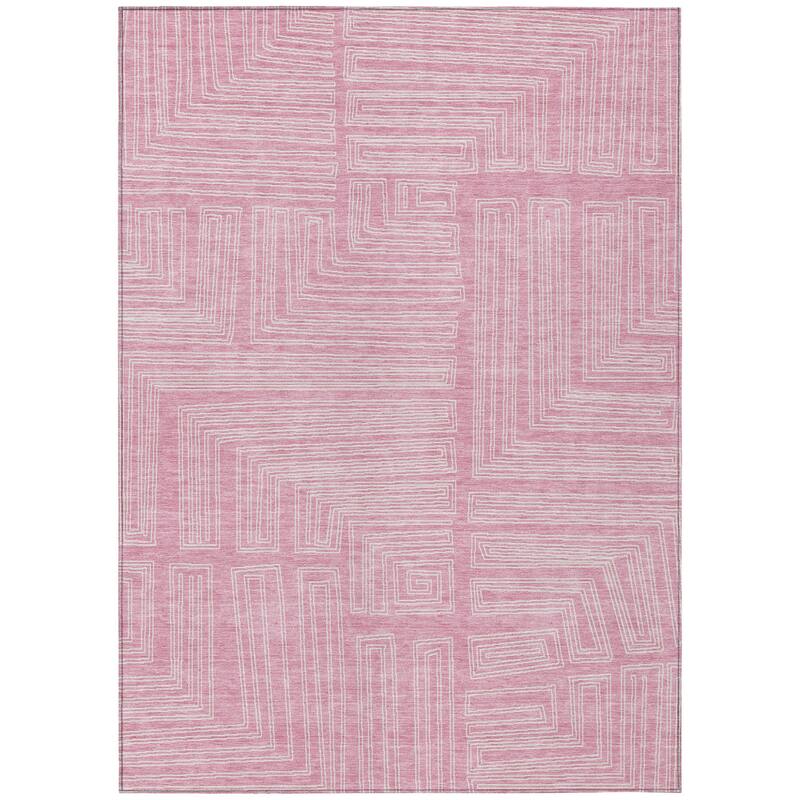 HomeRoots Geometric Transitional Rectangle Outdoor Rug