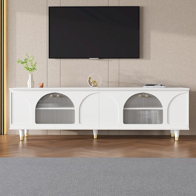 Stylish TV Stand with Adjustable Shelves for TVs Up to 78''