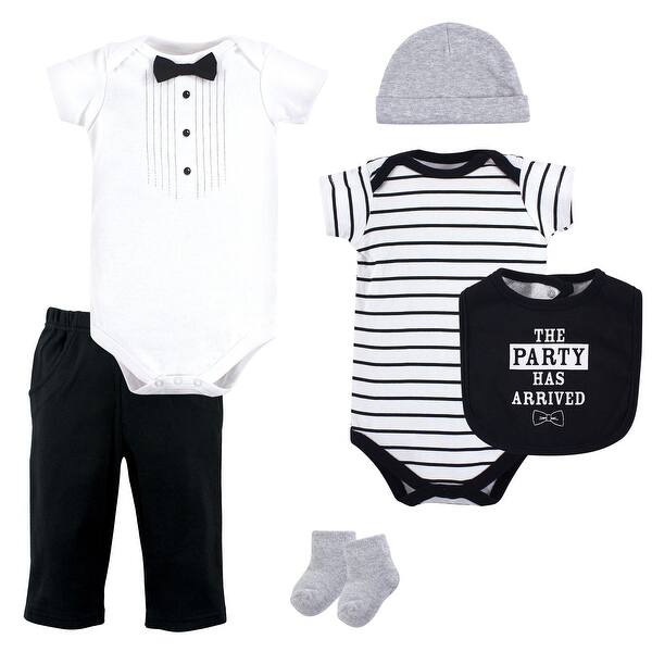 slide 1 of 1, Little Treasure Baby Boy Layette 6-Piece Set, Party Tux 0-3 Months - Party Tux