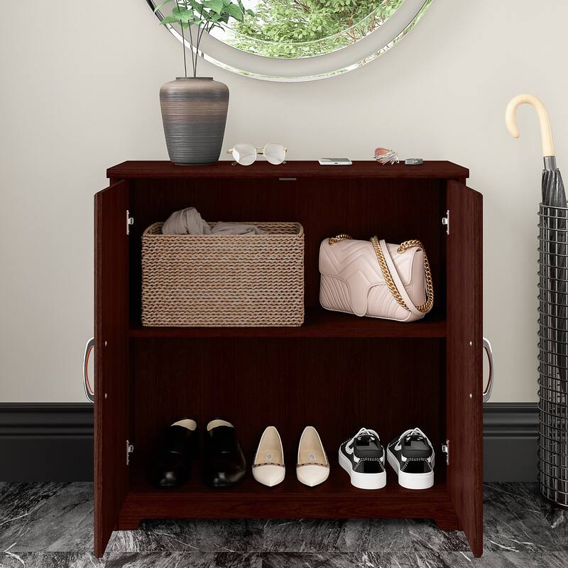 Cabot Small Entryway Cabinet with Doors by Bush Furniture