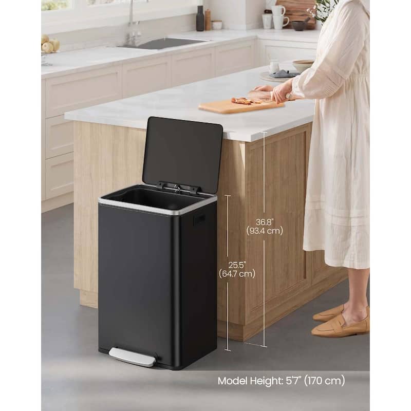 13-Gallon Trash Can with Soft-Close Lid