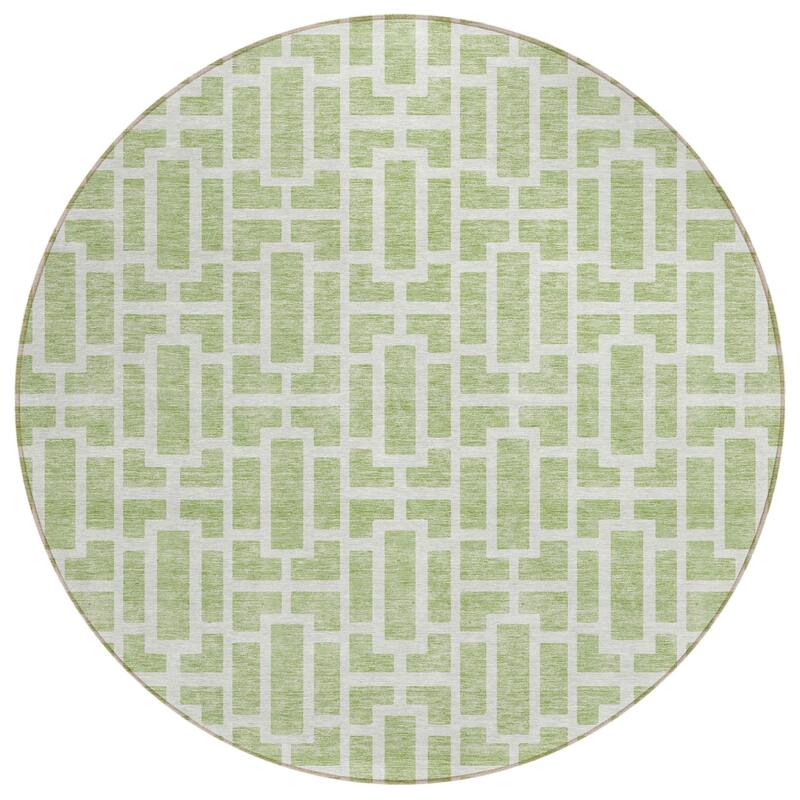 HomeRoots Geometric Transitional Rectangle Outdoor Rug