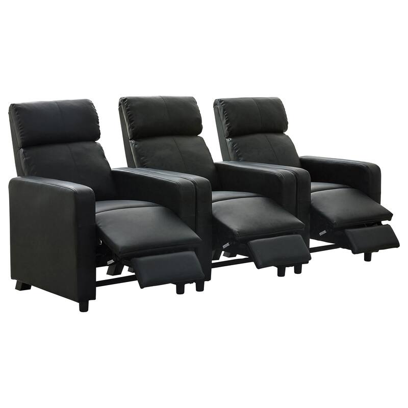 Toohey Black Upholstered Tufted Recliner Living Room Set