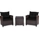 preview thumbnail 29 of 81, Costway 3PCS Patio Rattan Furniture Set Cushioned Conversation Set - See Details