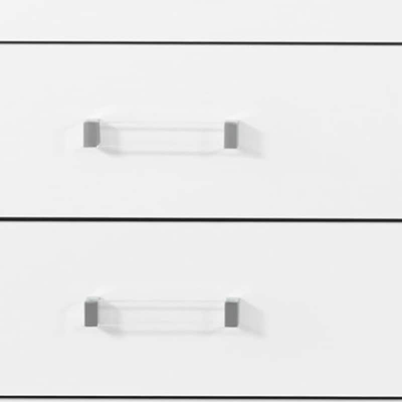 HomeRoots 58" White Wood Six Drawer Double Dresser