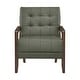 preview thumbnail 43 of 71, Leland Leather Match Accent Chair