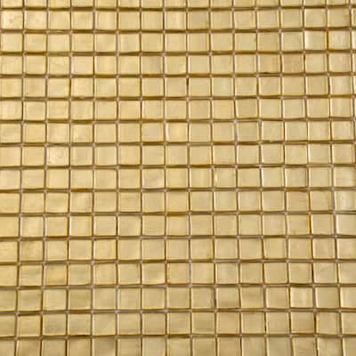 Apollo tile 12" x 12" Skosh Glossy Satin Sheen Gold Glass Tile (18.69 sq ft/case) - 20 Pack