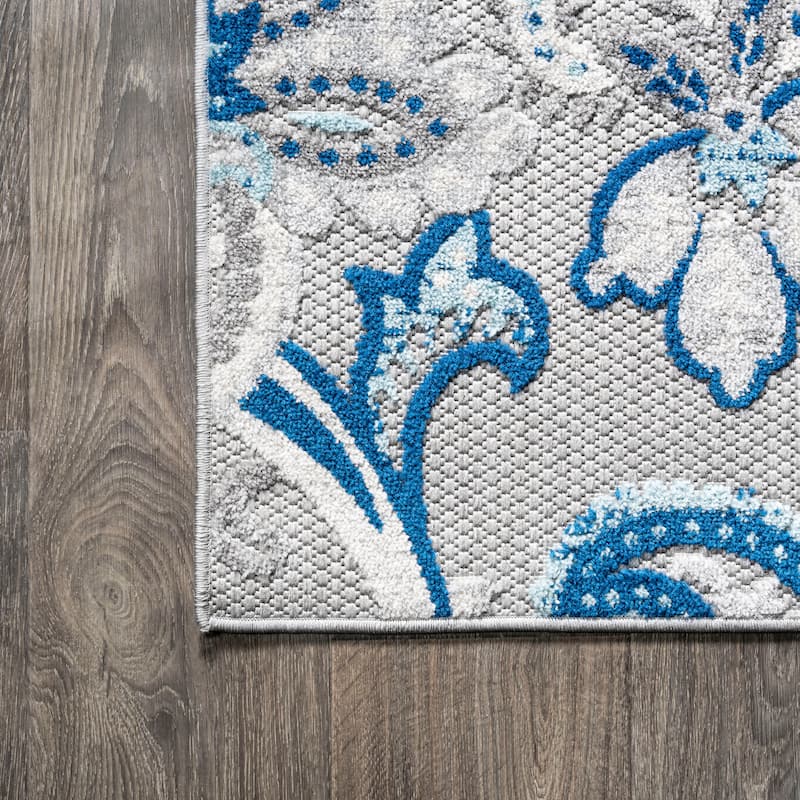 JONATHAN Y Lucena Paisley High-Low Indoor/Outdoor Area Rug